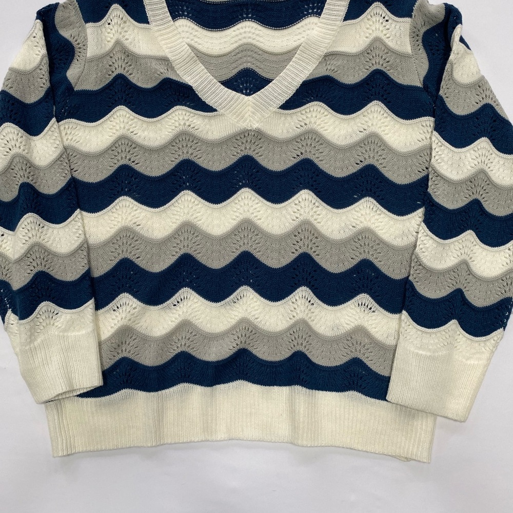 🌊 SHEIN Curve 3XL Wave Pointelle Knit Sweater